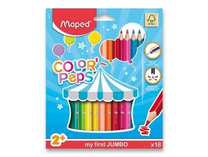 PASTELKY TROJHRANNÉ JUMBO 18KS COLOR PEPS 0086/9834012