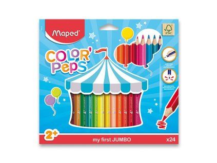 PASTELKY TROJHRANNÉ JUMBO 24KS COLOR PEPS 0086/9834013