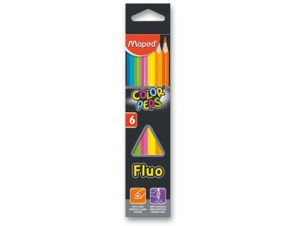 PASTELKY TROJHRANNÉ COLOR PEPS 6KS FLUO 0086/9832003