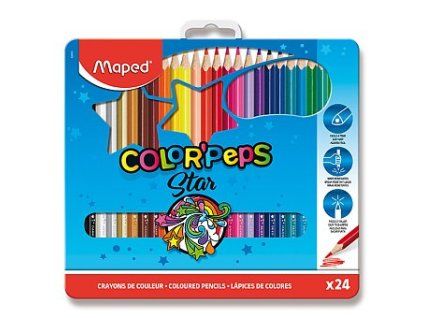 PASTELKY MAPED METAL BOX 24KS COLOR PEPS 0086/9832016 X