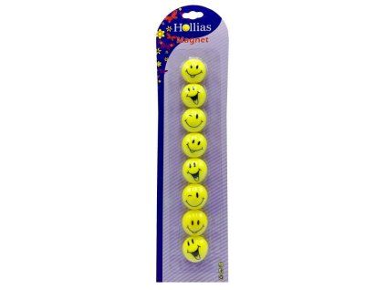 MAGNETY DEKORAČNÍ SMAJLÍK 8KS PK19-22