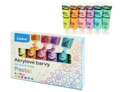 AKRYLOVÉ BARVY 6KS 75ML PASTEL E330246 X
