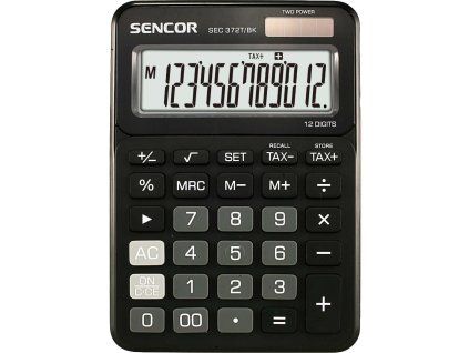 KALKULAČKA STOLNÍ ČERNÁ SENCOR SEC 372/T-BK