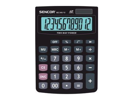 KALKULAČKA SENCOR STOLNÍ SEC 340/12