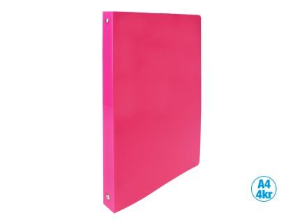 POŘADAČ 4-KROUŽKOVÝ NEON RŮŽOVÝ J250363