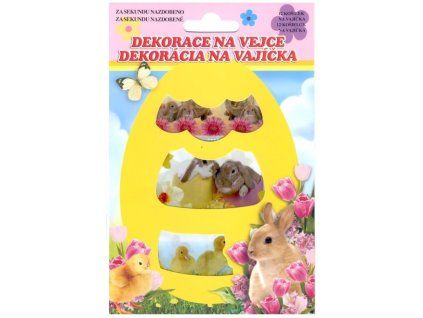 SMRŠŤOVACÍ DEKORACE NA VEJCE 12 KS ŽIVÁ ZVÍŘÁTKA 779