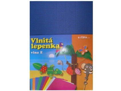 Lepenka E-Welle 260g 34,5x24,5cm rovná modrá 10l 230 402685