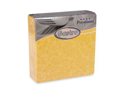 Ubrousky Premium 40x40cm 50ks dekor žluté 19.89205
