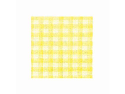 Ubrousky 1vrstvé Káro 33x33cm 100ks 19.70555 žluté