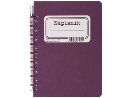 Kroužkový zápisník s tužkou RETRO B6, linka, 70 listů 24947