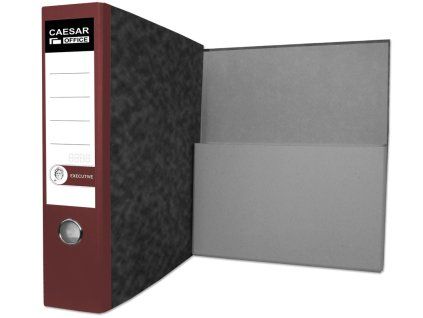 Pořadač archivní A4 8cm Executive složená kapsa červený 104848
