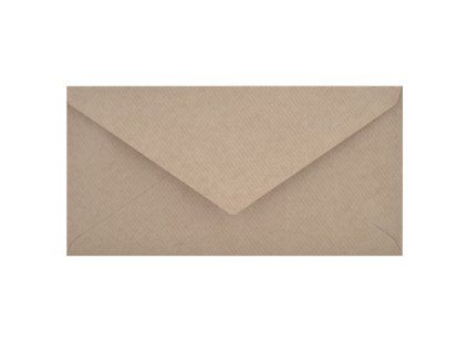 Obálka přírodní hnědá s proužky Kraft DL 110x220mm 190783