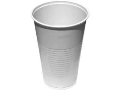 Kelímek plast pivní  0,5l bílý 01.73205