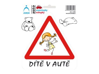 6252 SAMOLEPKA DÍTĚ V AUTĚ VESELÁ HOLKA