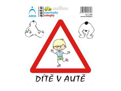 6272 SAMOLEPKA DÍTĚ V AUTĚ VESELÝ KLUK