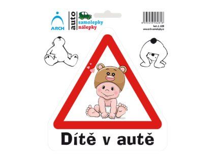 628  SAMOLEPKA DÍTĚ V AUTĚ ROZVERNÉ DÍTKO