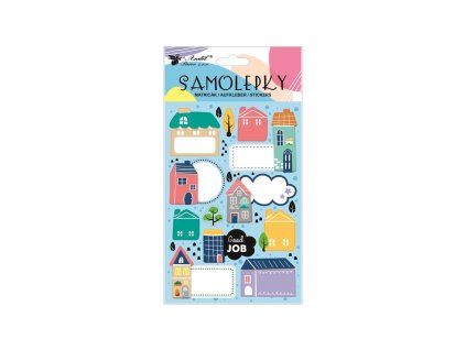 15129 Samolepicí jmenovky 12,5 x 18,5 cm, domky   X