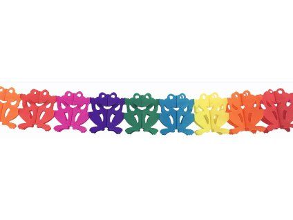 9207 Girlanda papírová 300x19 cm-žabky