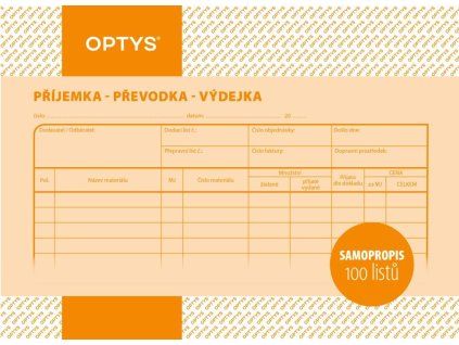 1087 Samopropisovací příjemka, převodka, výdejka A5, 100 listů x