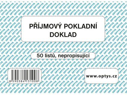 1310 Příjmový doklad A6, jednoduchý, 50 listů