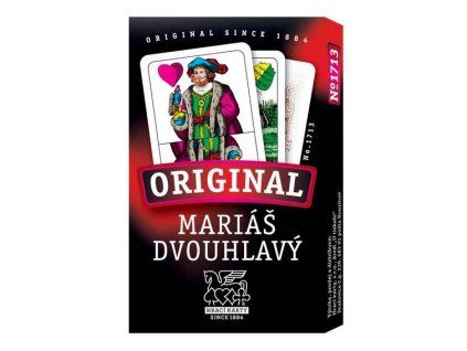 1713 KARTY MARIÁŠ DVOUHLAVÝ PAPÍROVÁ KRABIČKA KRAJKA