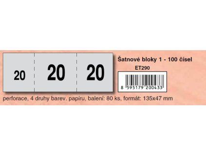 ET290 Šatnové bloky 1-100 čísel