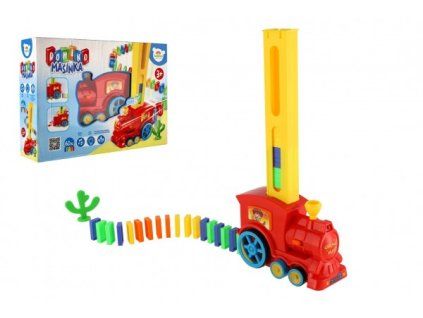 LOKOMOTIVA/VLAK DOMINO STAVĚCÍ PLAST 16CM NA BATERIE   800116
