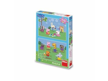 DINO PUZZLE 2X48 DÍLŮ PEPPA PIG A KAMARÁDI   381667