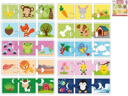 PUZZLE/TROJICE ZVÍŘÁTEK   35287