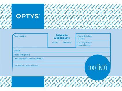 1176 Žádanka o přepravu A6, 100 listů