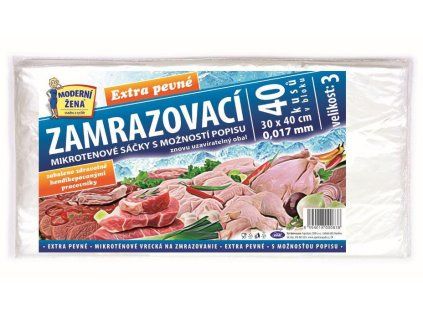 MIKROTENOVÉ ZAMRAZOVACÍ SÁČKY VELIKOST 3 30X40CM 0,017MY 136