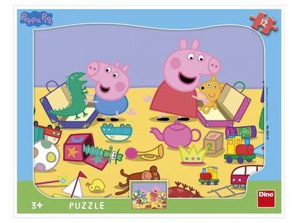 DINO PUZZLE 12 DÍLŮ PEPPA PIG SI HRAJE  303119