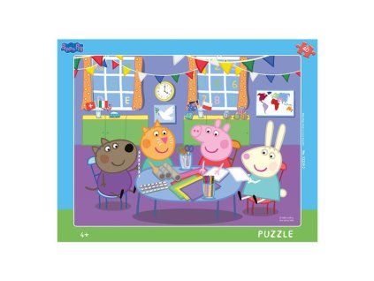DINO PUZZLE DESKOVÉ 40 DÍLŮ  PRASÁTKO PEPPA VE ŠKOLCE  322202