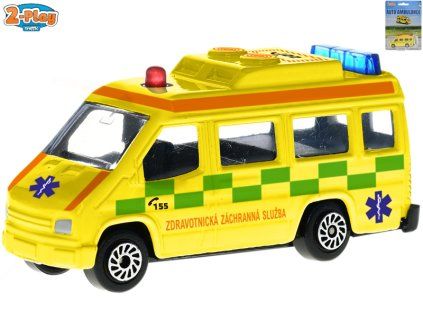 AUTO AMBULANCE 8CM NA KARTĚ   65946