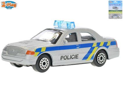 AUTO POLICIE 8CM KOV NA KARTĚ   65947