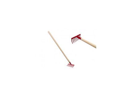 HRÁBĚ KOV/DŘEVO ČERVENÉ 80CM   34540316