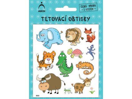 2533 Dětské tetovací obtisky - zvířátka 03
