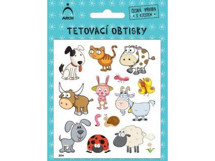 2534 Dětské tetovací obtisky - zvířátka 04