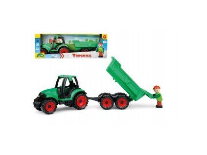 TRAKTOR S VLEČKOU 32CM PLAST S FIGURKOU V KR  43001625