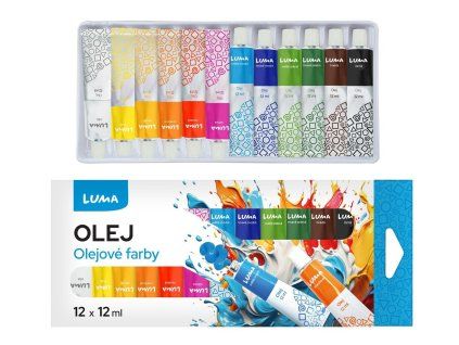 OLEJOVÉ BARVY 12KS 12ML ZÁKLADNÍ E330208