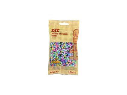 HAMA ZAŽEHLOVACÍ KORÁLKY MIDI MIX PASTELOVÝCH BAREV 1000KS  H207-50