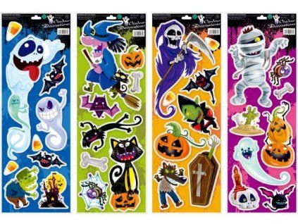 OKENNÍ DEKORACE HALLOWEEN SVÍTÍCÍ 21X60 STHN-701
