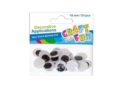 Oči samolepící 18mm 24ks 386915