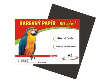 Barevný papír A4 100ks 80g černý 230 200510