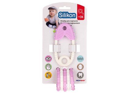 PROFIBABY ŠPENDLÍK SILIKON+ZÁVĚSNÉ TVARY BAREVNÉ NA KARTĚ   383