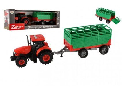 TRAKTOR S VLEKEM PLAST 36CM NA SETRVAČNÍK NA BATERIE   850661