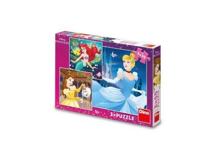 DINO PUZZLE 3X55 DÍLŮ VESELÉ PRINCEZNY   335417