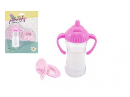 LAHVIČKA + DUDLÍK PRO PANENKY PLAST NA KARTĚ  850431