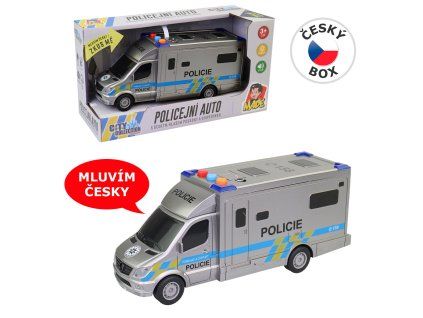 AUTO POLICIE 19,5CM NA BATERIE SVĚTLO, ZVUK   10709