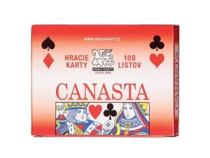 1603 KARTY RUMMY CANASTA PAPÍROVÁ KRABIČKA